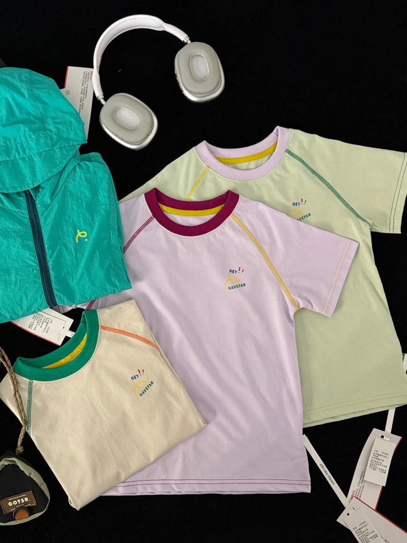 无忧优品-儿童凉感速干短袖T恤撞衣圆领上色打底衫