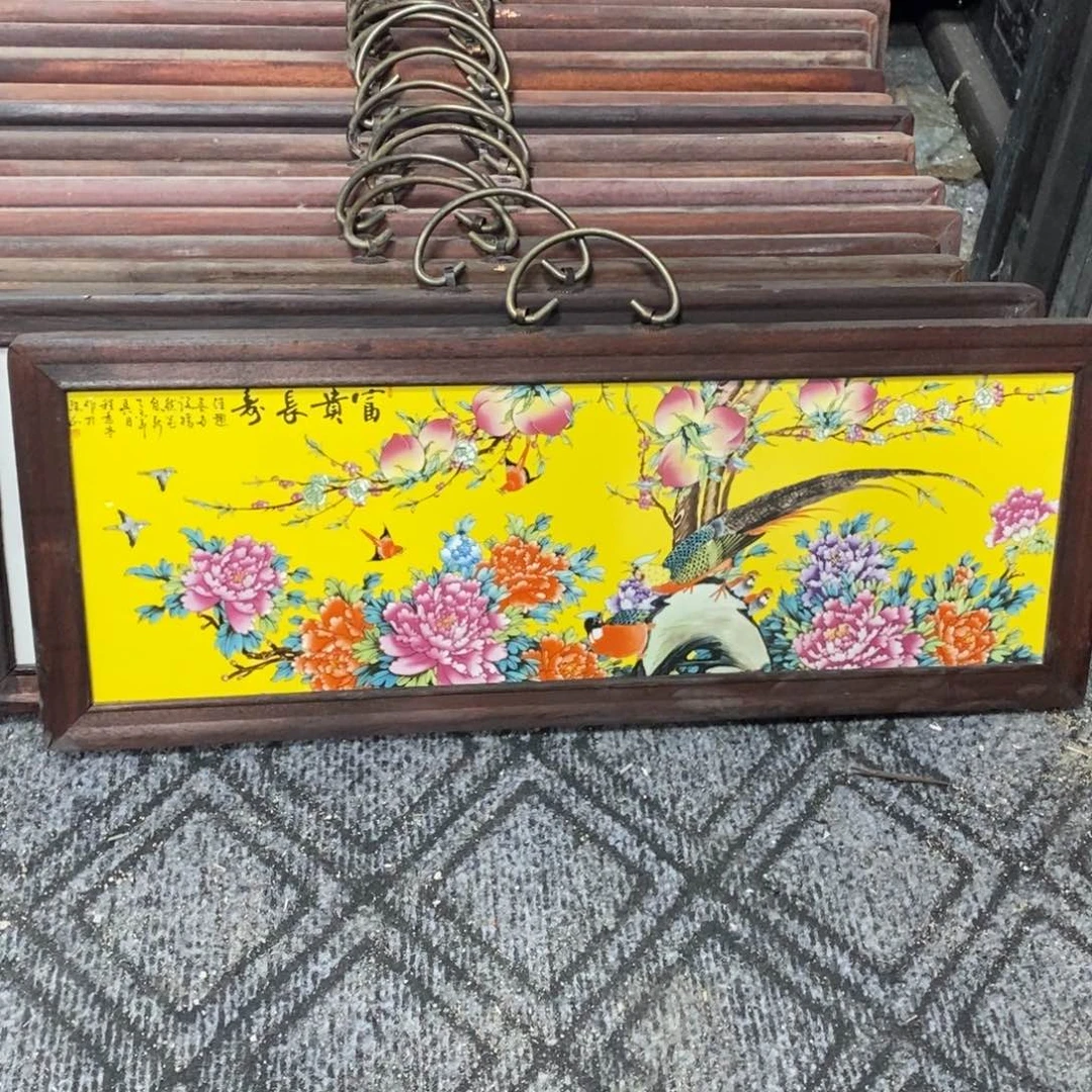 瓷片53*21 景德镇瓷板画柴窑烧制