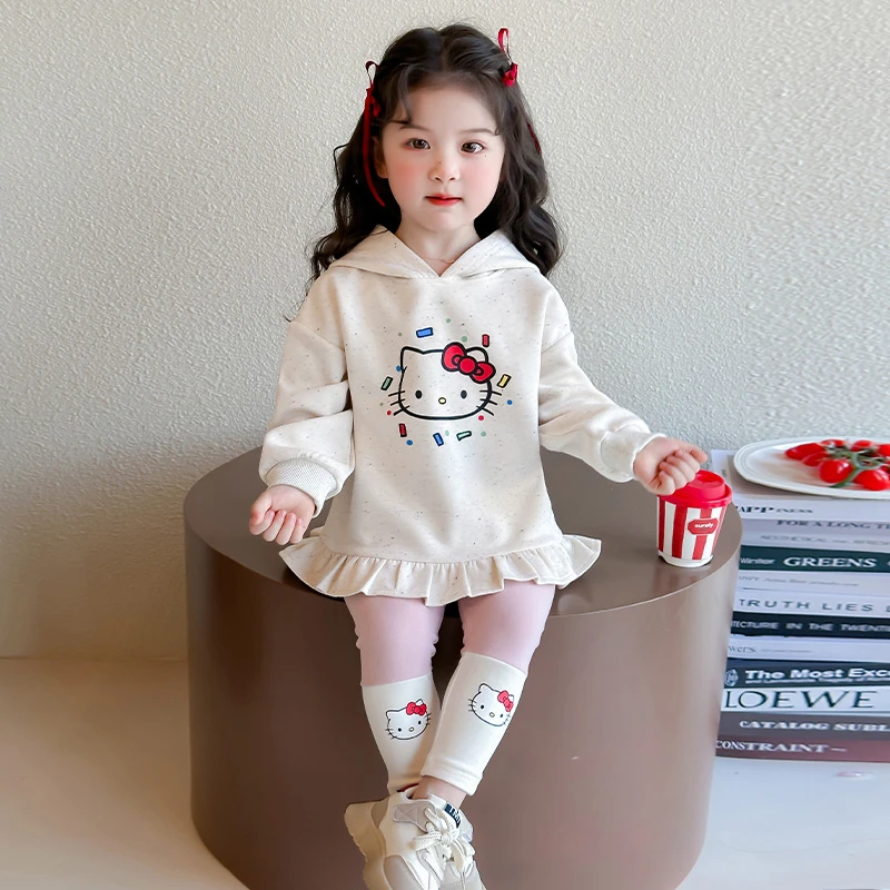 女童休闲套装2025新款儿童春秋装韩版洋气女宝宝春季打底裤两件套