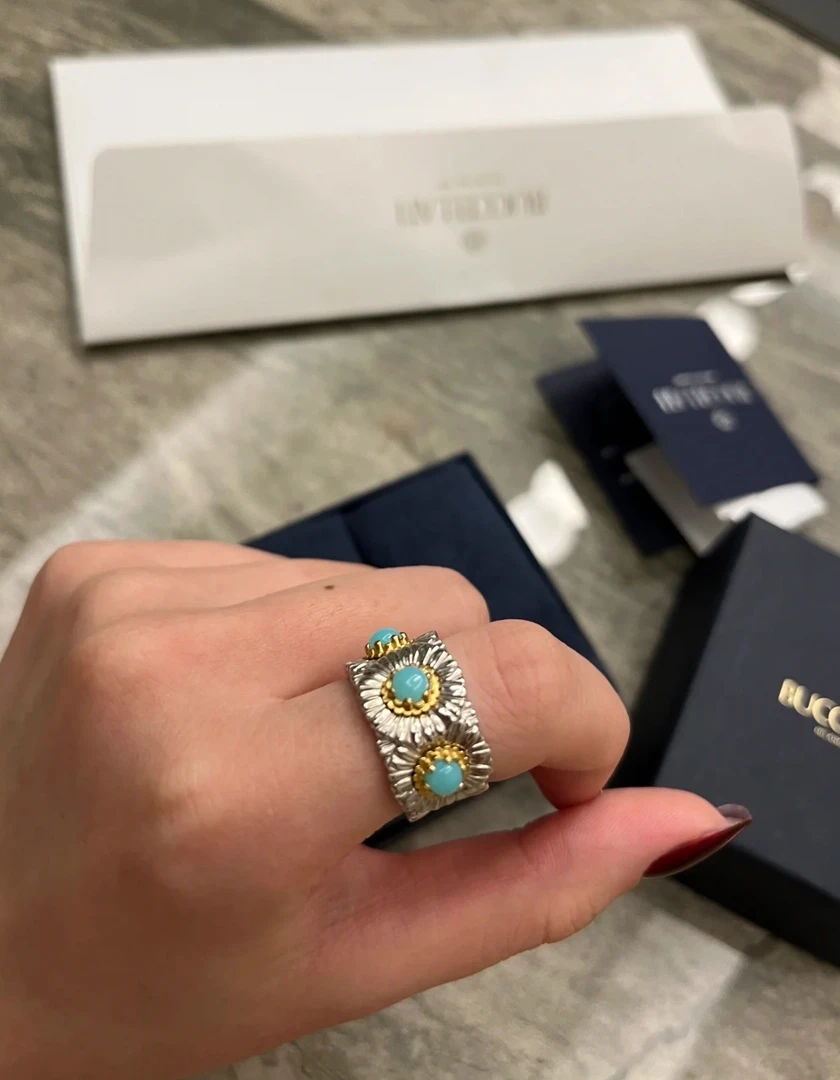 95新  布契拉提绿松石小雏菊戒指 58 11943687