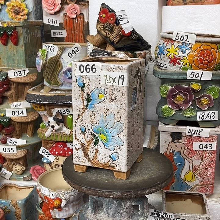 粗陶材质多肉花盆