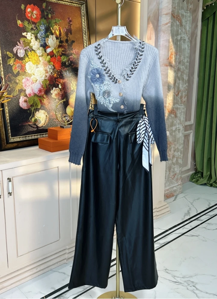 芙娜妮新款休闲洋气衣服女一整套穿搭气质显瘦女装套装F2511688