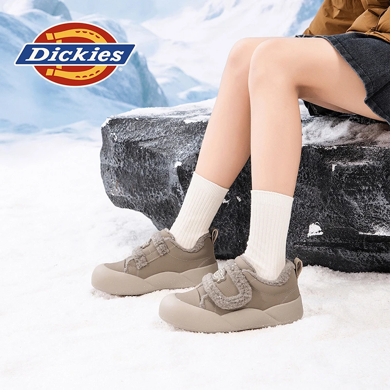 Dickies毛毛鞋冬季加绒二棉鞋童鞋保暖青少年防滑女鞋包头雪地靴