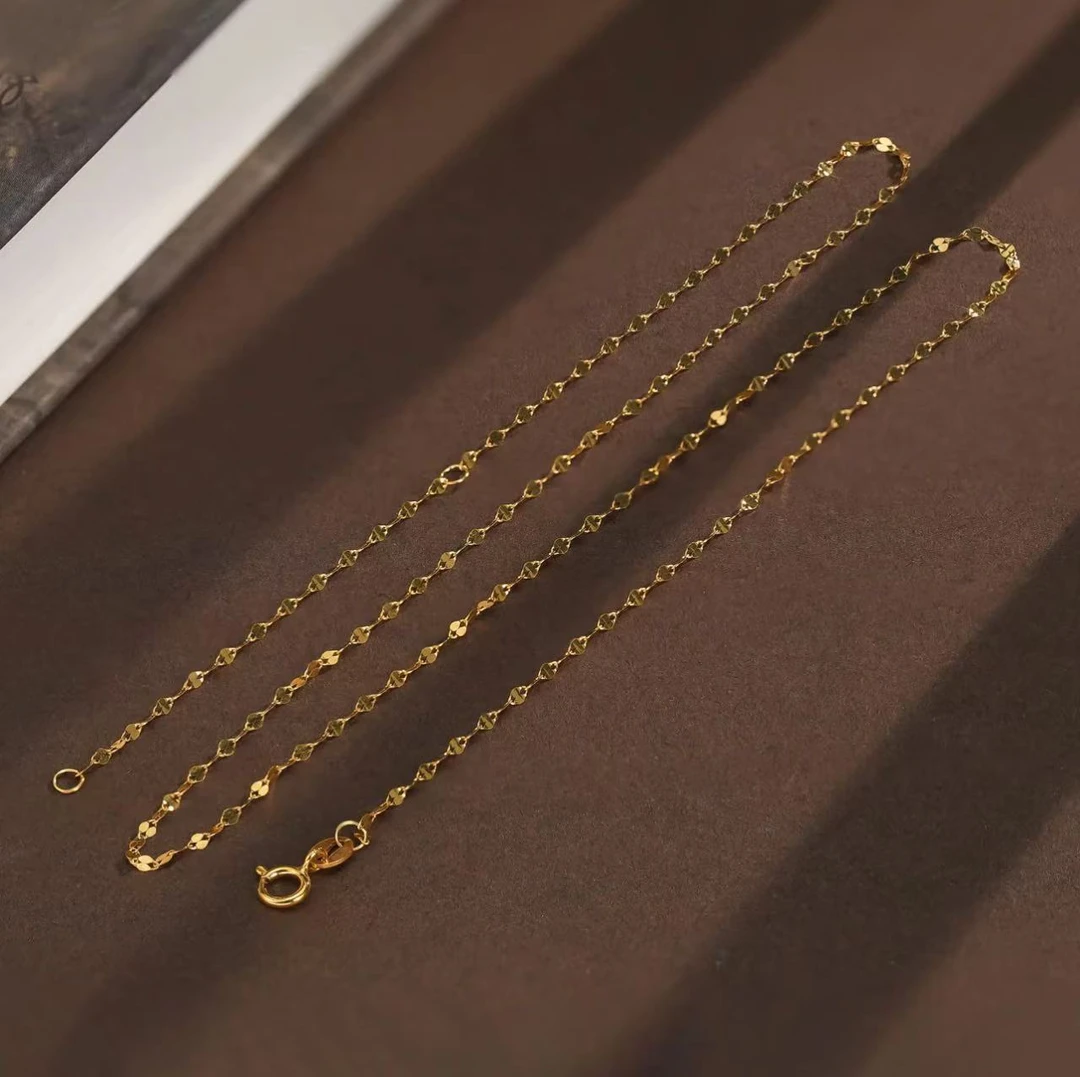 18k金亲亲爆闪链45cm#F124