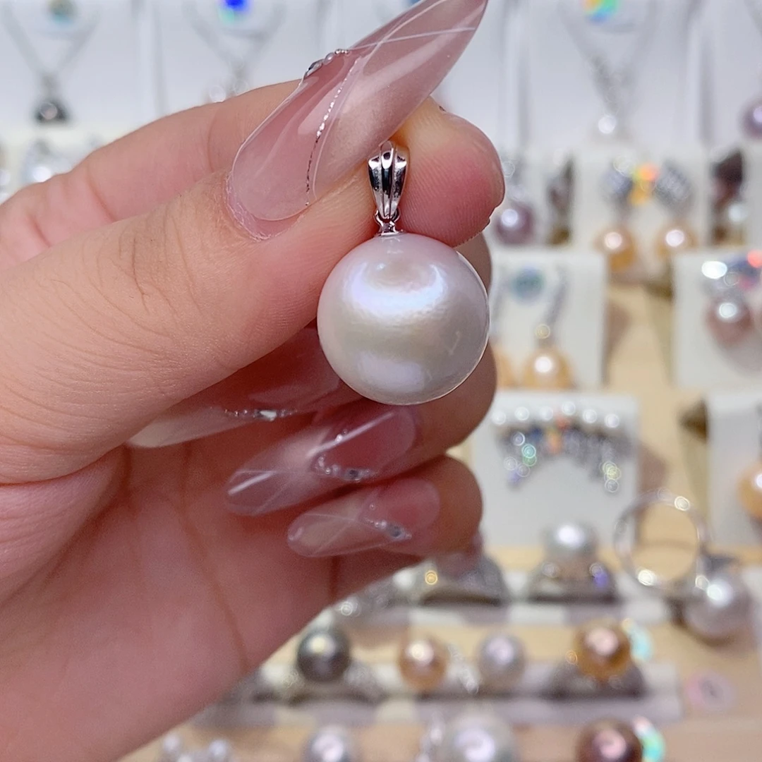 银S925镶嵌吊坠(赠链)淡水珍珠15➕