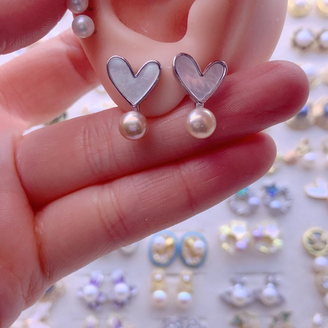 耳饰合金淡水珍珠