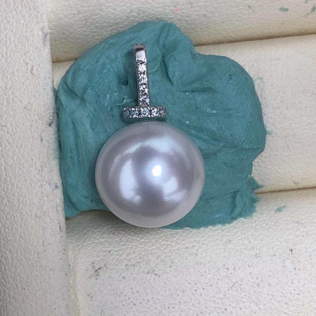 未镶嵌12-13极强光澳白裸珠海水珍珠
