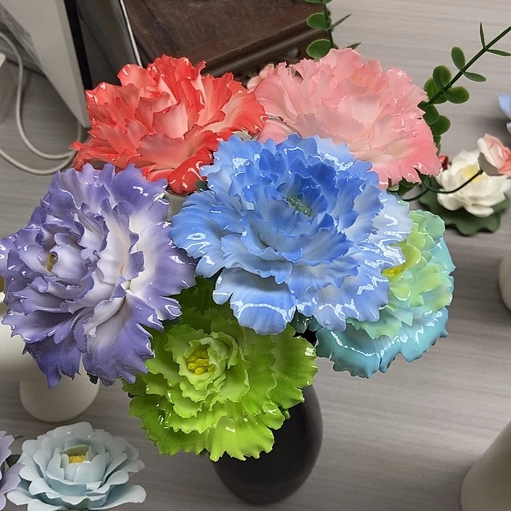 陶瓷纯手工捏花设计