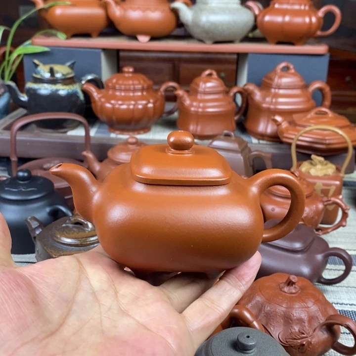 茶壶紫砂四方传炉160-220cc原矿赵庄朱泥特价