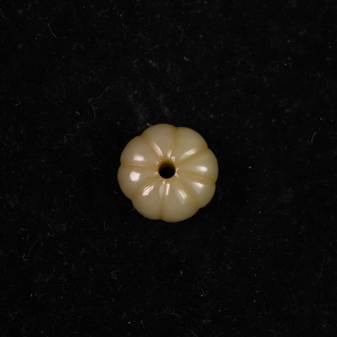 清代和田玉瓜棱珠WLSJ2509161025