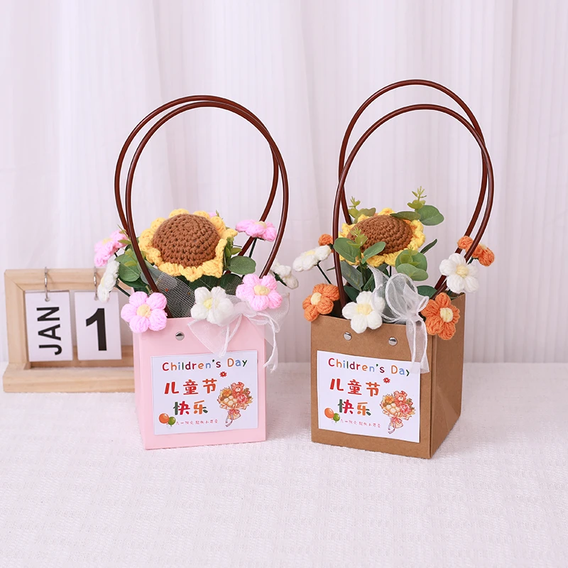 六一手提花篮礼盒儿童节送孩子精致手工节日生日礼物成品