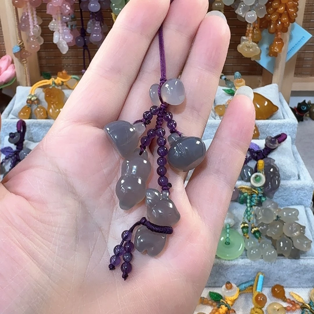 玛瑙/玉髓手机挂件未镶嵌