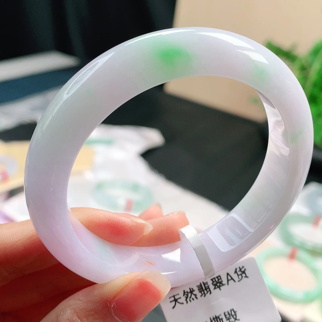 翡翠手镯未镶嵌天然翡翠手镯53