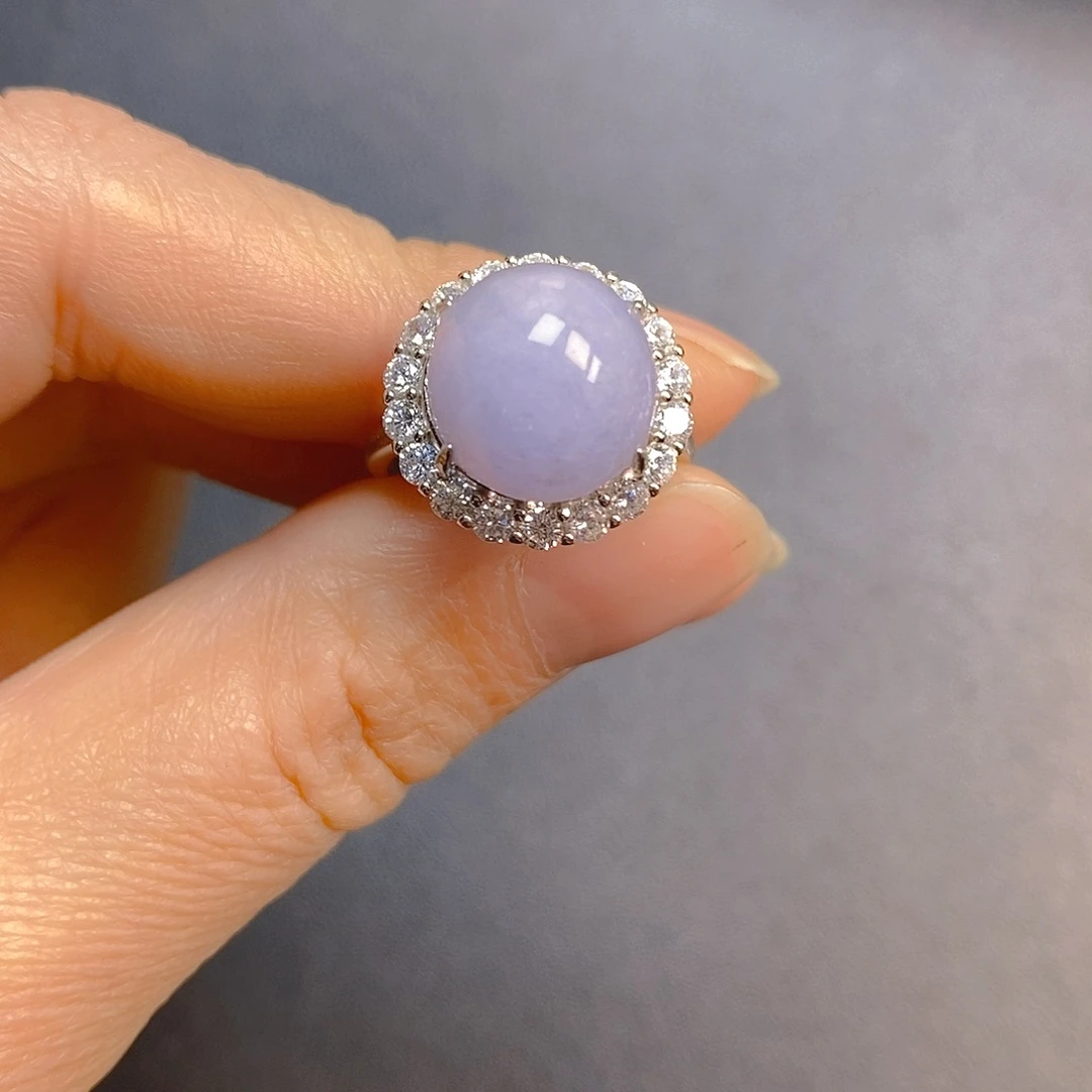 翡翠银S925镶嵌戒指