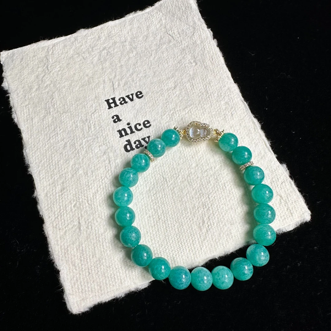 【心愿】8mm天河石 巨显白 多样性发一