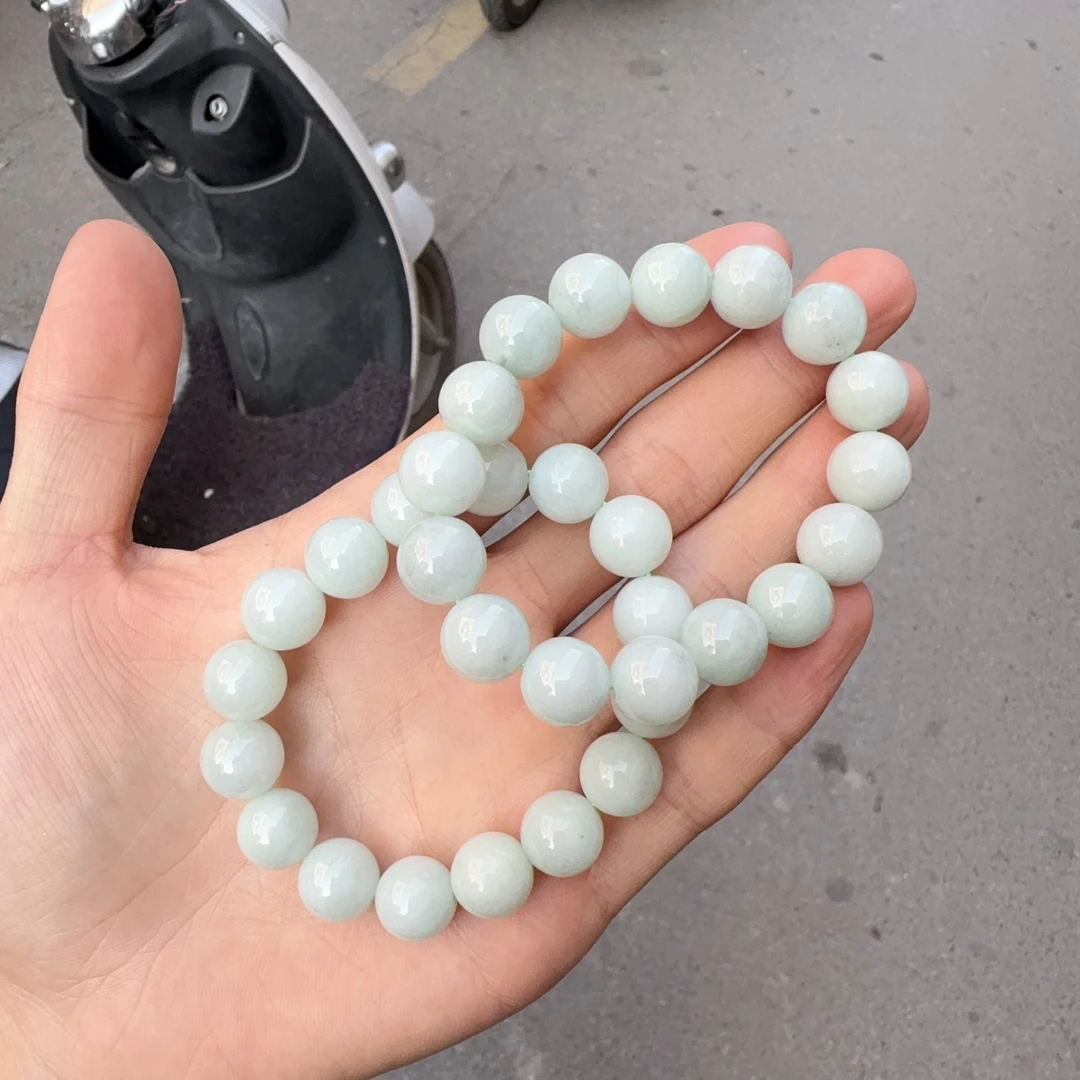 天然翡翠圆珠手串约11-12mm左右多样性拍一发一xz