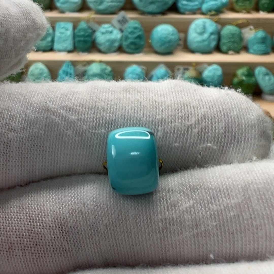 未镶嵌绿松石老型珠10.6mm