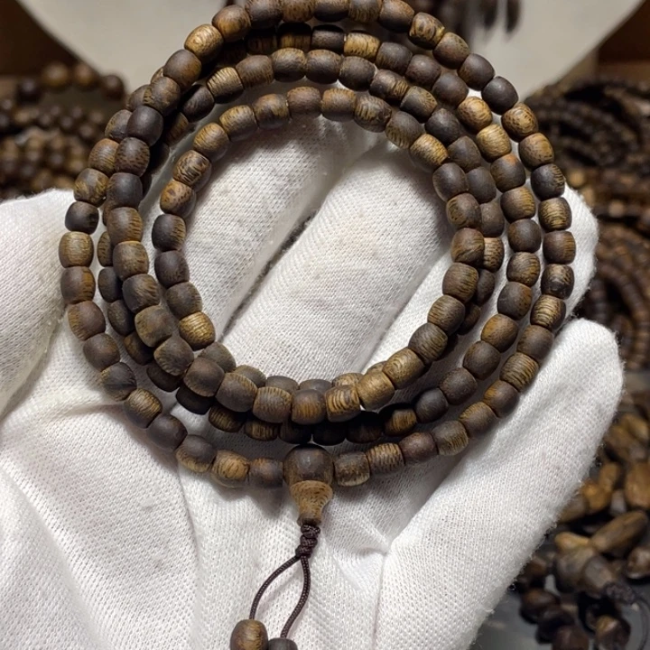 沉香碎屑沉香卡5多圈鼓珠14克