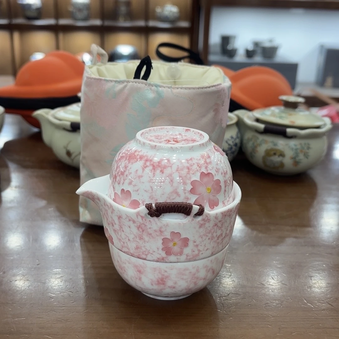 c16手绘一壶俩杯带刺绣包