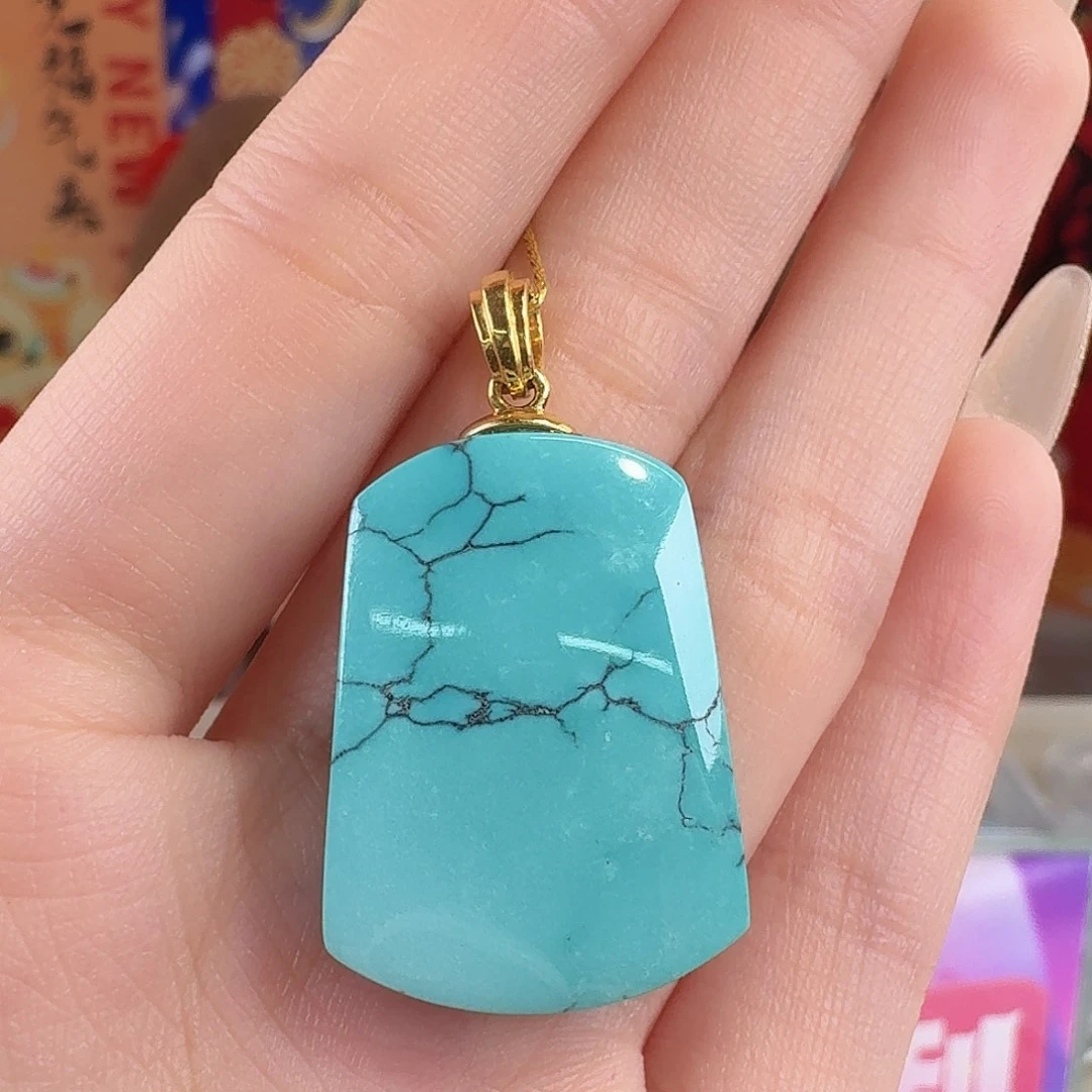 绿松石18K金镶嵌珠宝奇石