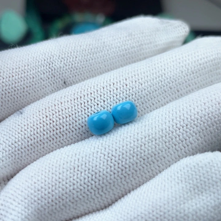 高瓷蓝6mm老型一对福利