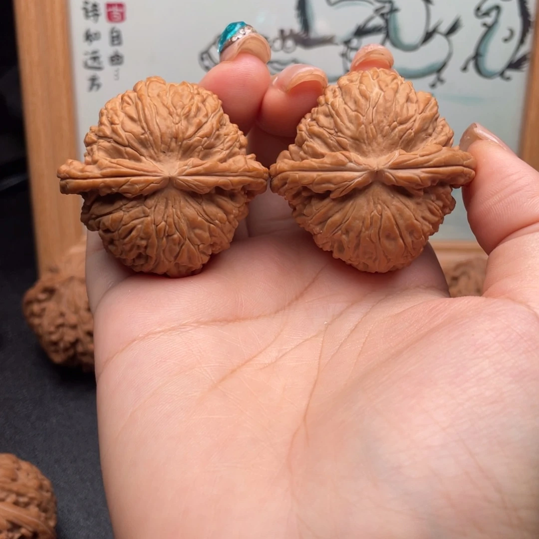 把件文玩核桃43全品闷白