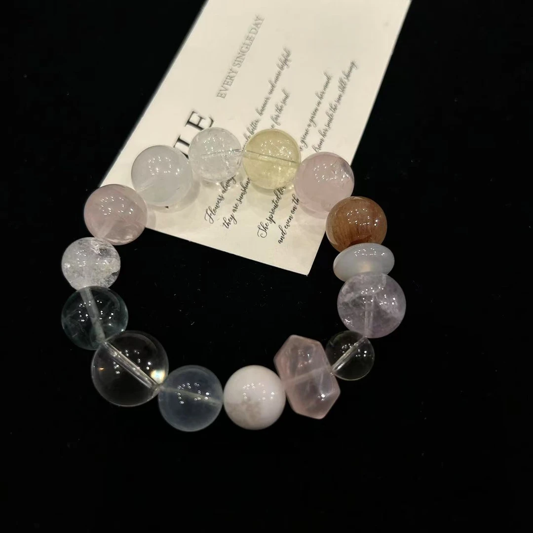 YIMI 天然水晶多宝手链x1410（14毫米）