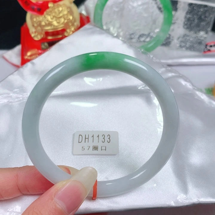 未镶嵌手镯翡翠  编号DH1133 圆条57