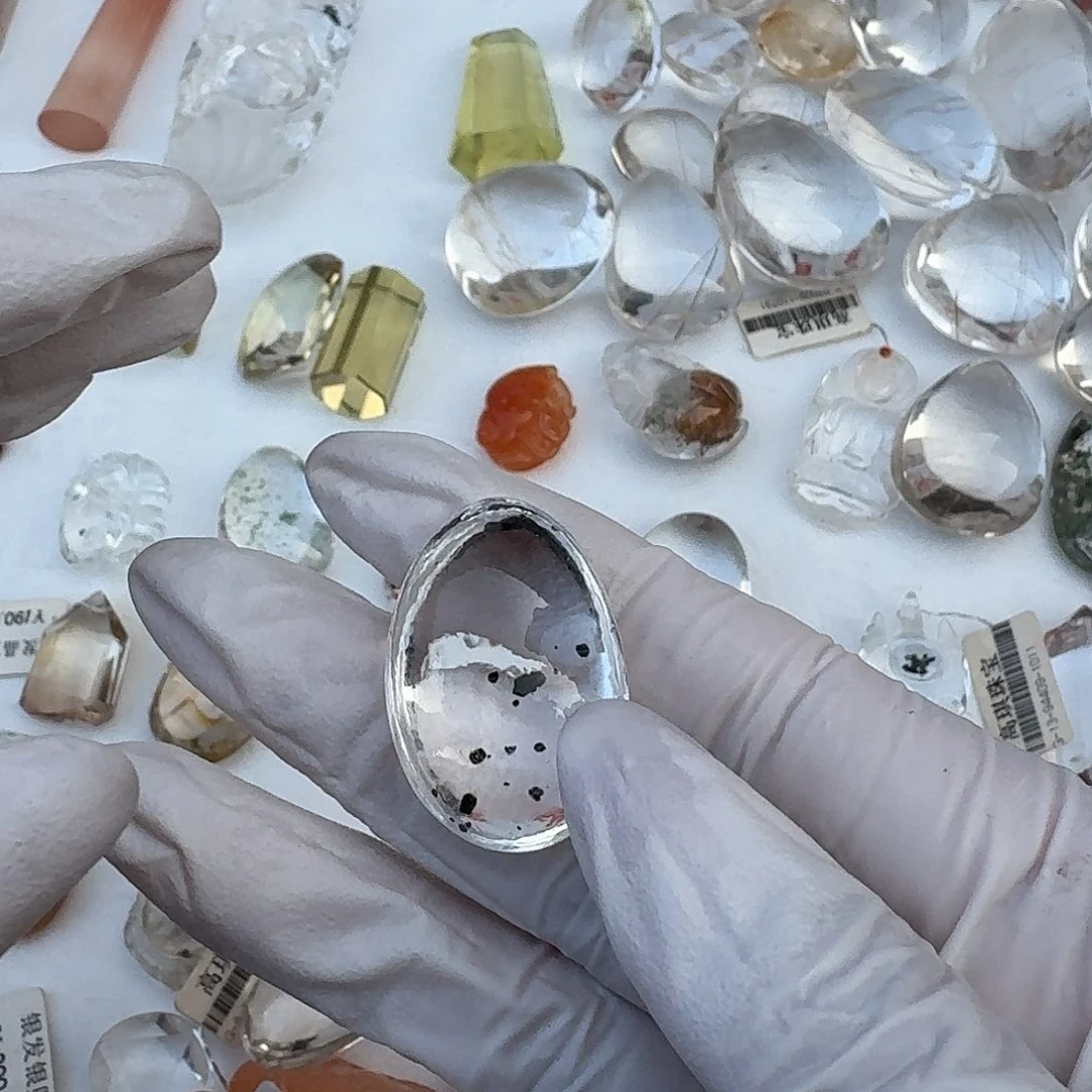 未镶嵌珠宝半成品水晶我***话