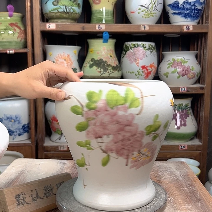 陶鱼尾紫藤新款新款陶瓷