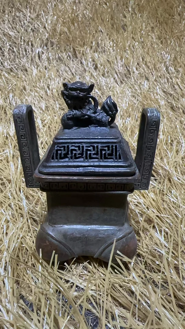 【闪购链接】铜摆件狮犬炉