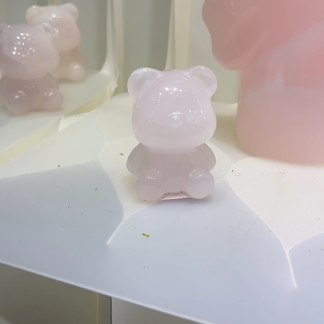 石材粉玉小熊熊038