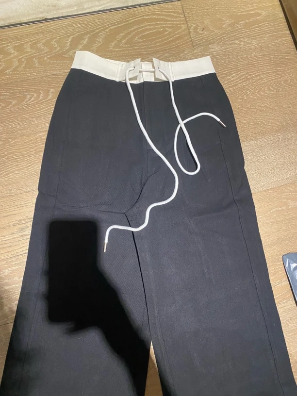 108栋小众设计款 侧兜薄款显瘦棉麻裤子