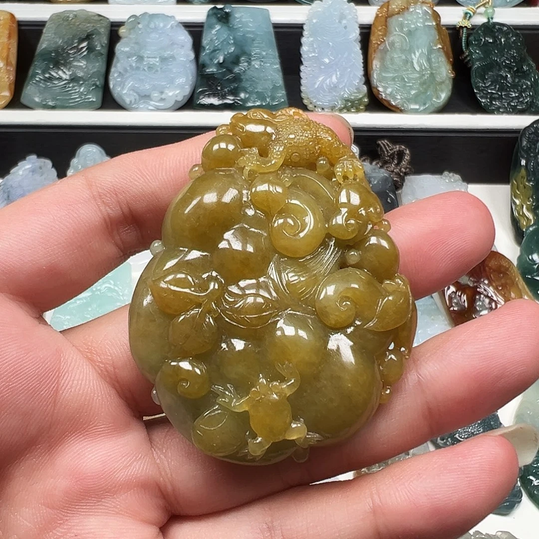 楠***宝翡翠未镶嵌颈饰天然