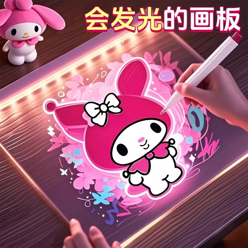 发光画板0-3岁幼儿早教画板双面亚克力可擦荧光板六一儿童节玩具