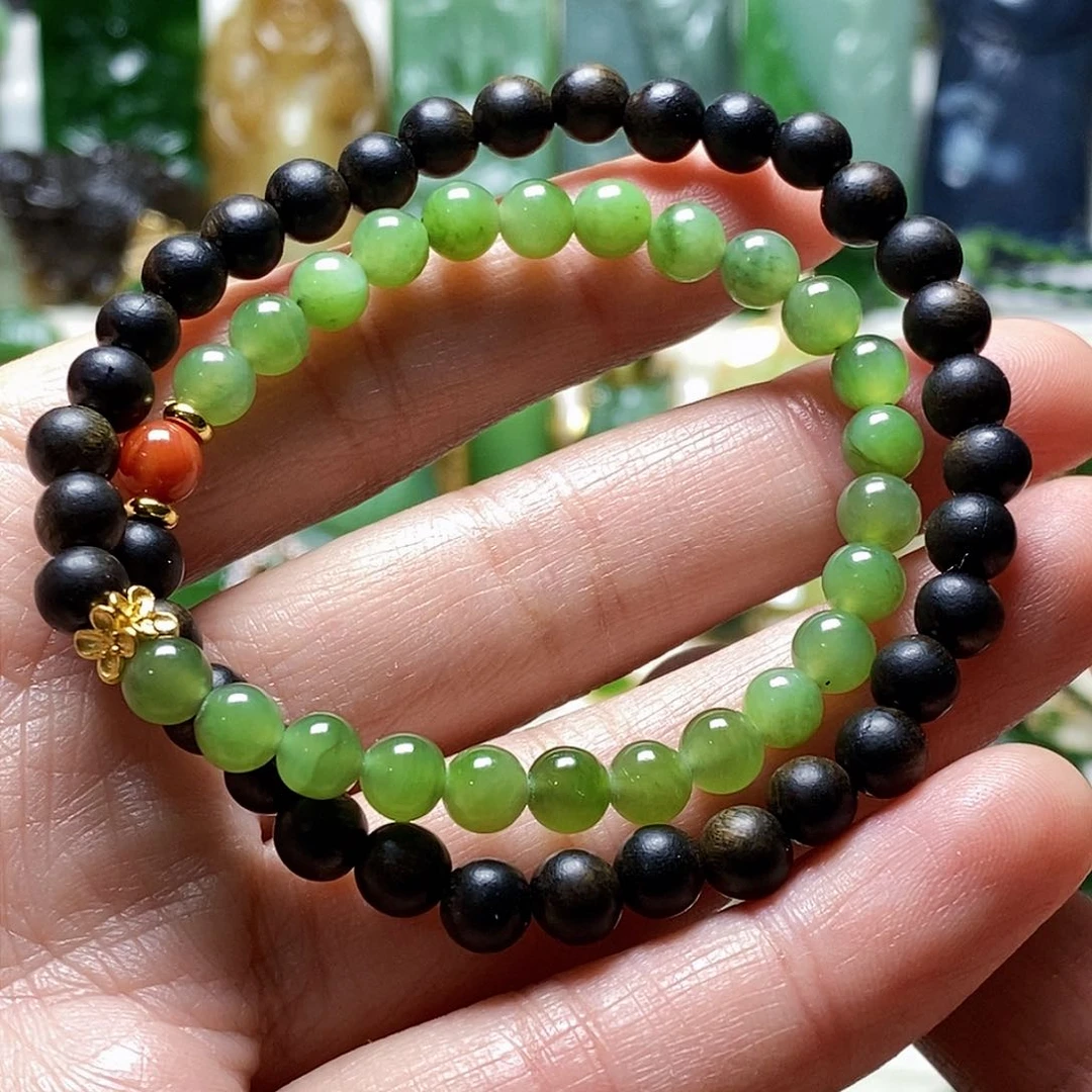 和田玉（碧玉）2圈手饰未镶嵌