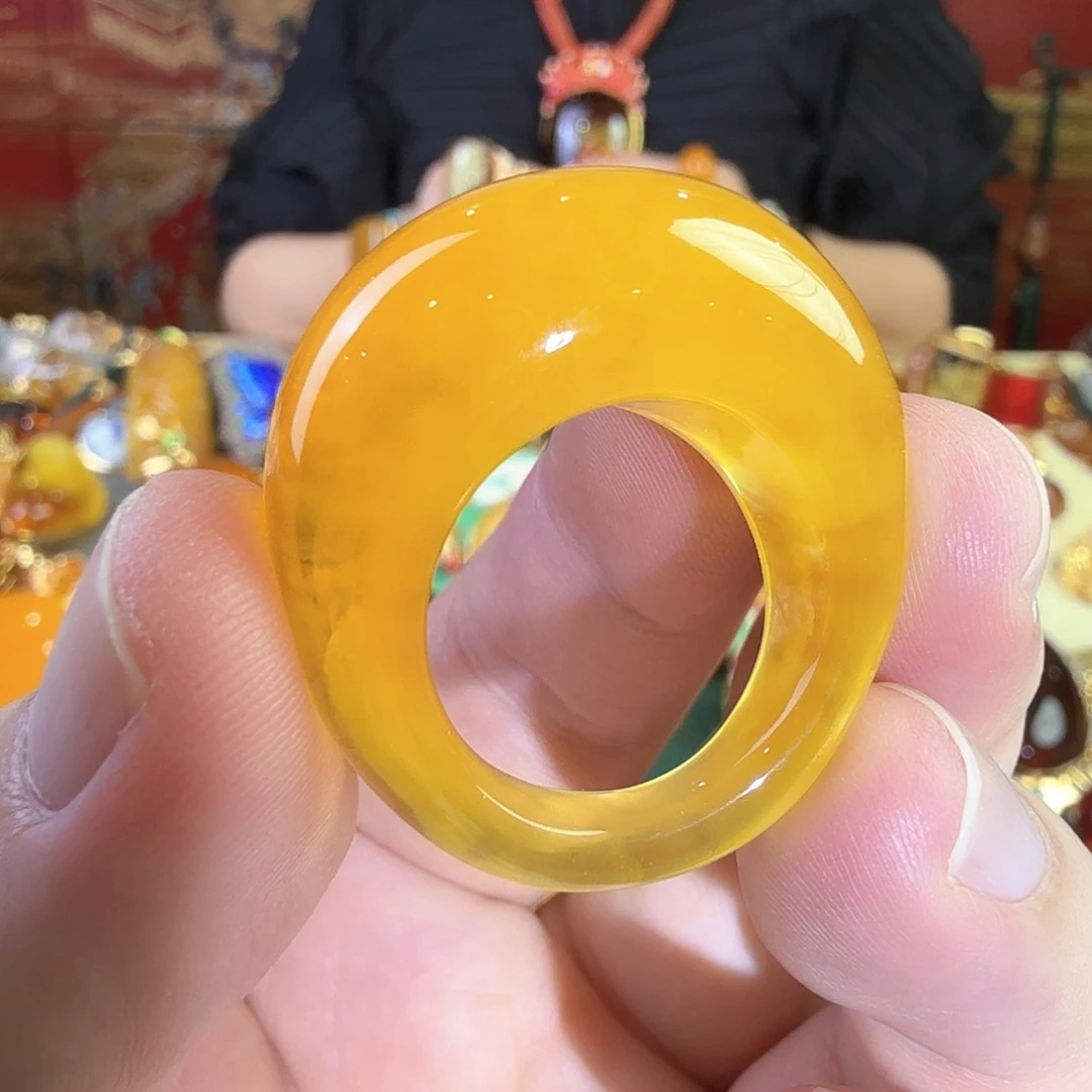 蜜蜡未镶嵌戒指首饰