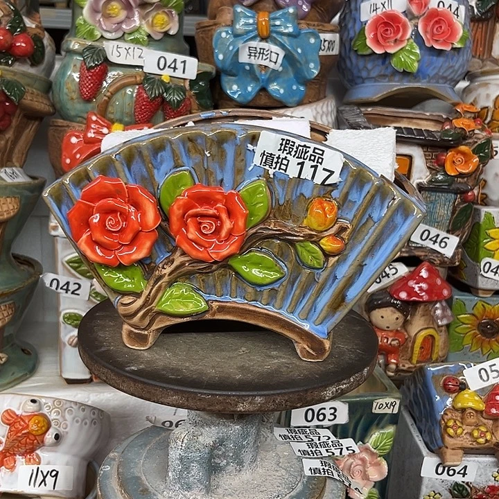 紫砂花盆粗陶材质多肉花盆