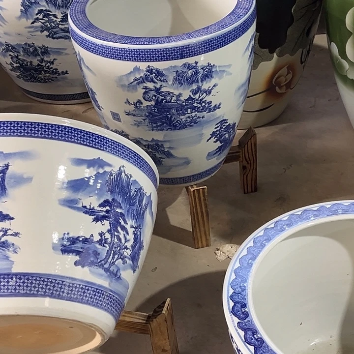 日***火景德镇陶瓷鱼缸艺术