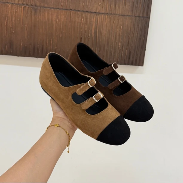 2025秋季新款圆头玛丽珍外穿小个子内增高单鞋复