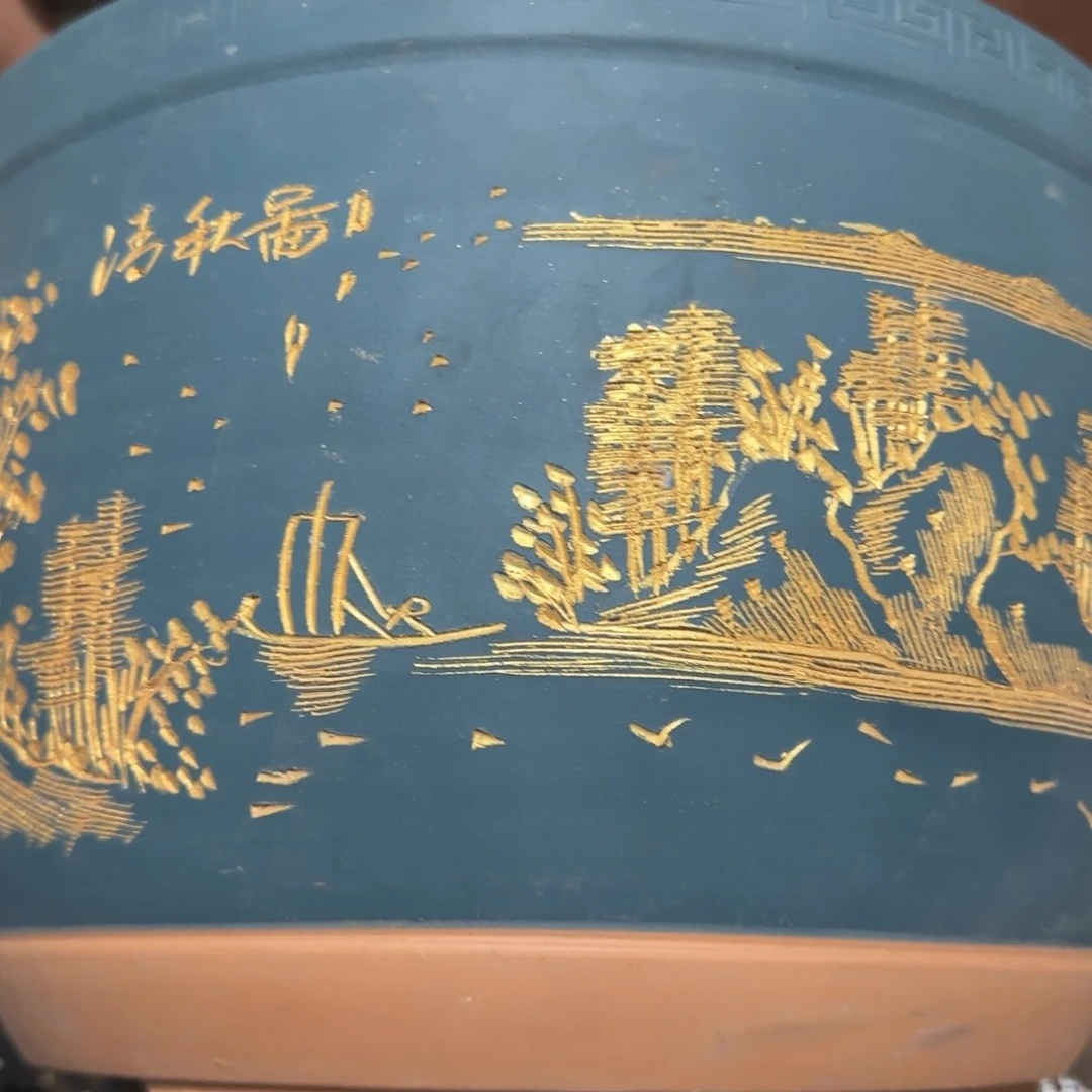 紫砂花盆口径25厘米高度15