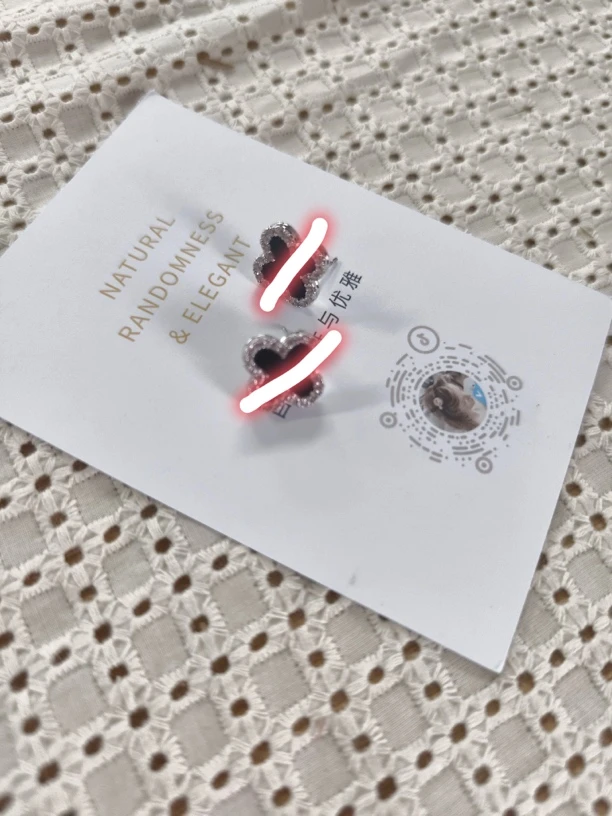 铜合金仿水晶耳饰 肆伍陆 原单设计简约黑色耳钉418