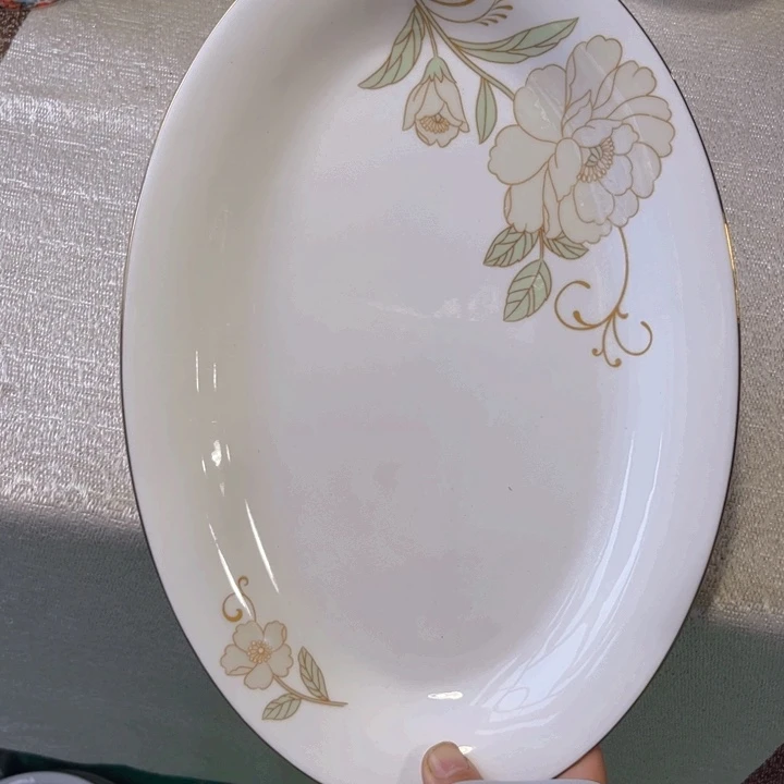 瓷片秒金鱼盘两个微瑕