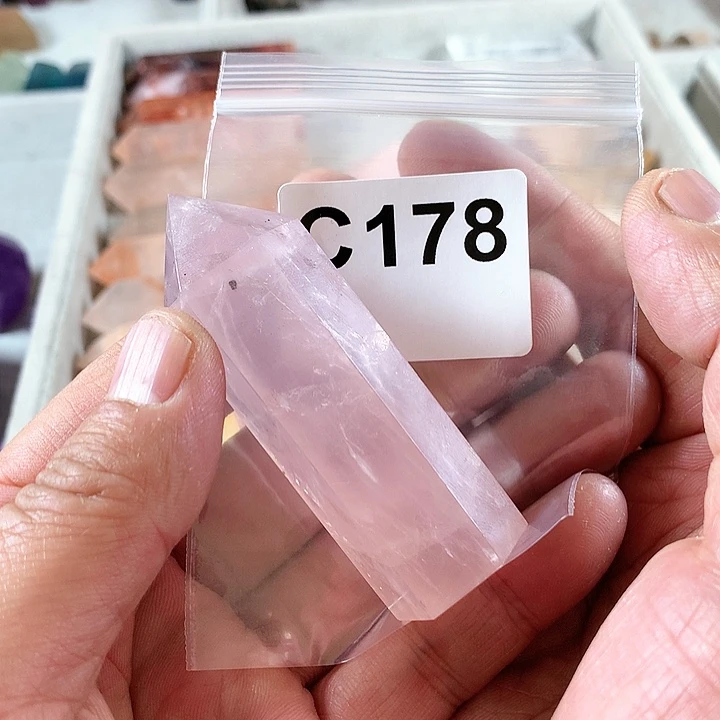 芙蓉石天然水晶柱子C178未镶嵌永**朽