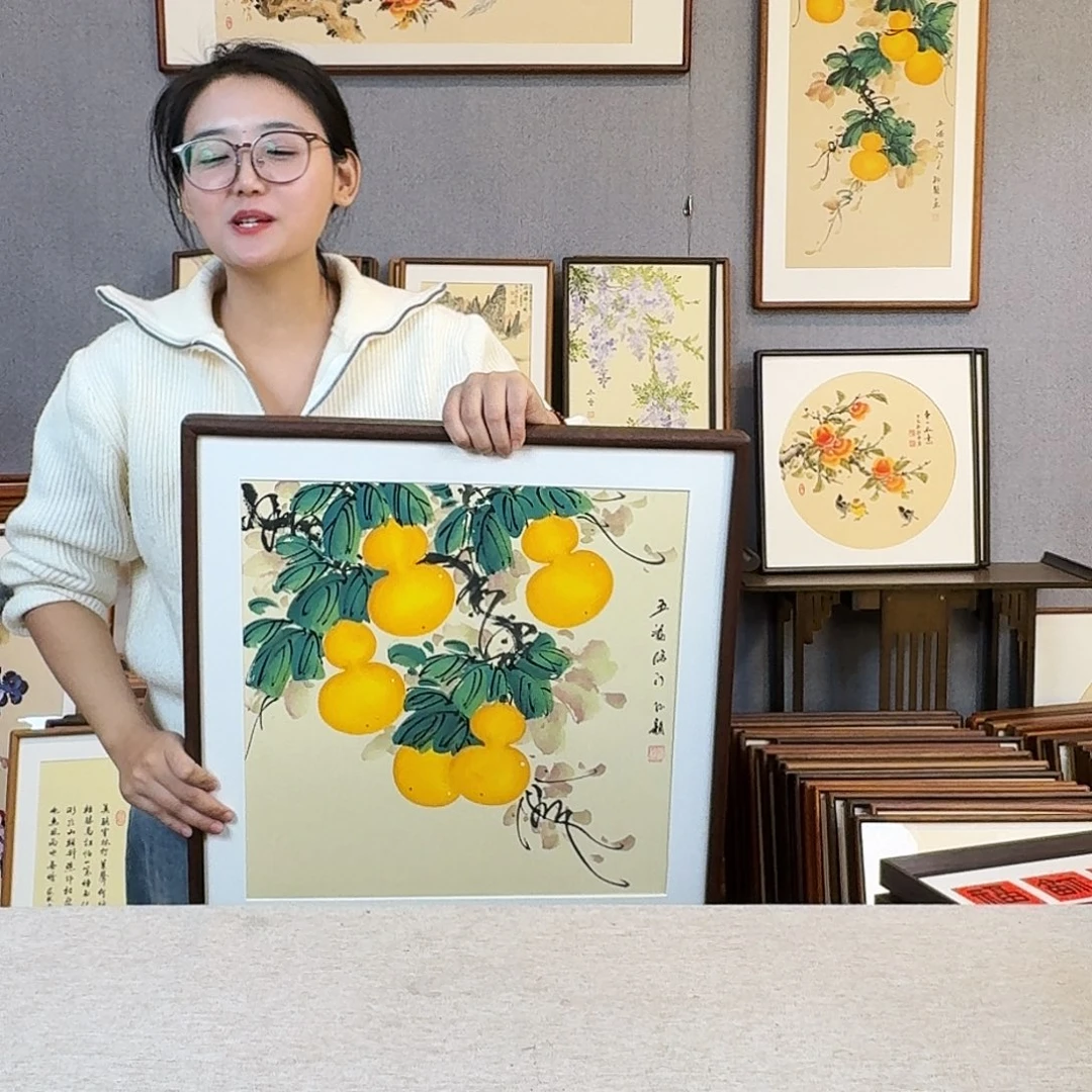 碑帖纯手绘，纯手写带框尺寸：53×53厘米