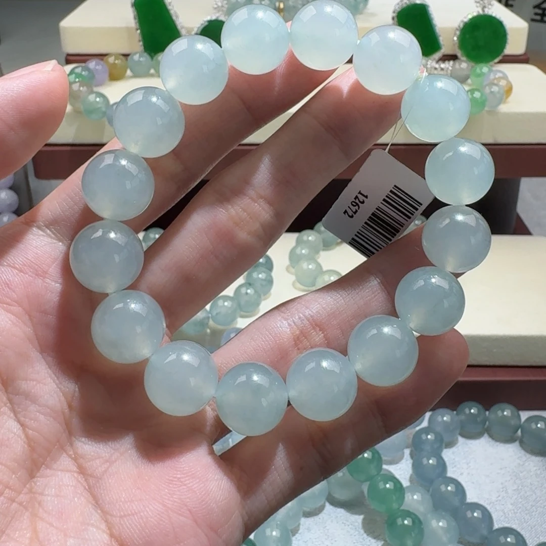 【闪购商品】定制翡翠未镶嵌翡翠珠串12.7