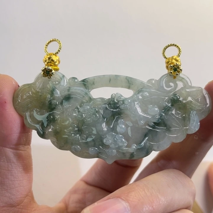 翡翠吊坠(赠链)未镶嵌代编织