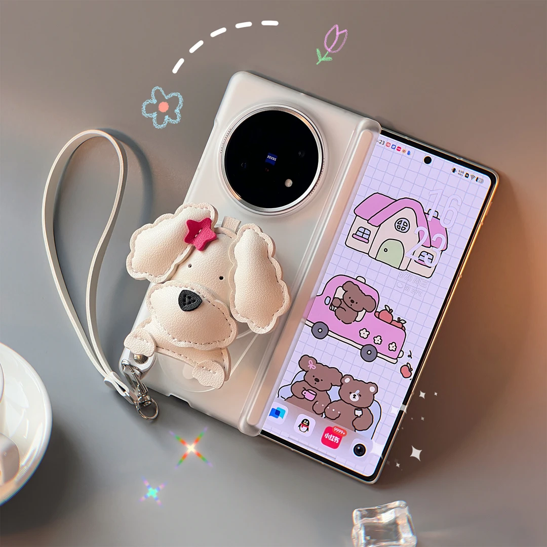 适用vivoxfold5透明磨砂手机壳华为matex5三星zfold7创意保护壳X6