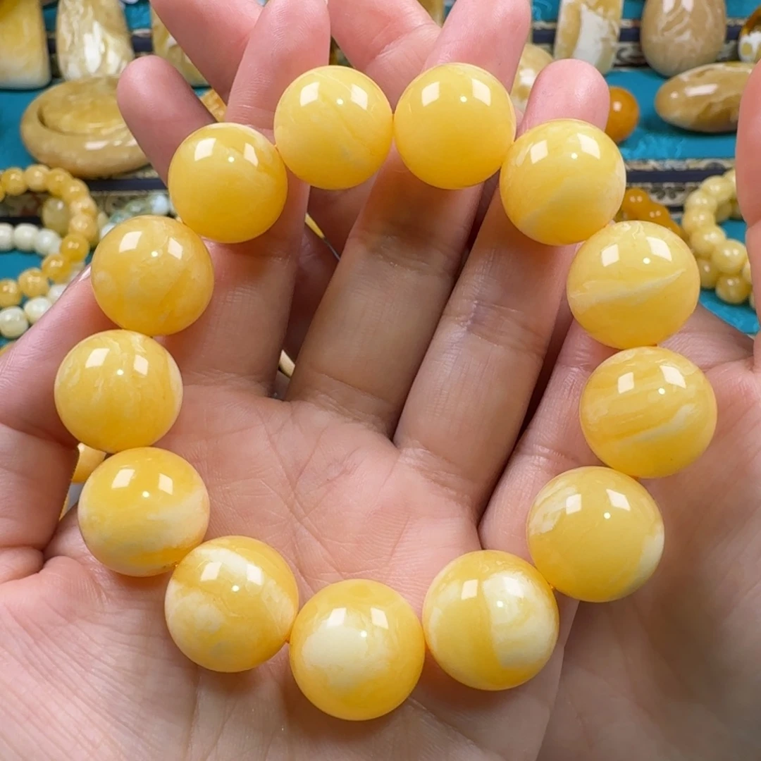 琥珀未镶嵌手链同料