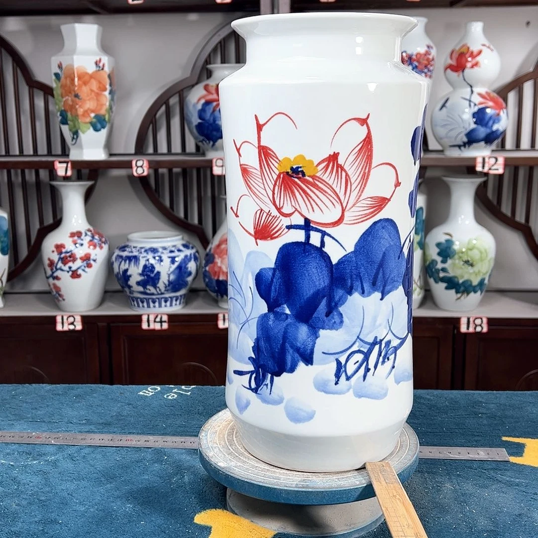 摆件景德镇陶瓷书荷花